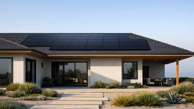 Residential rooftop solar system package