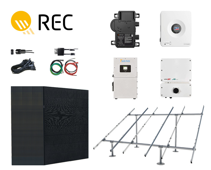 REC410AA Alpha PURE-R 410W Ground Mount System