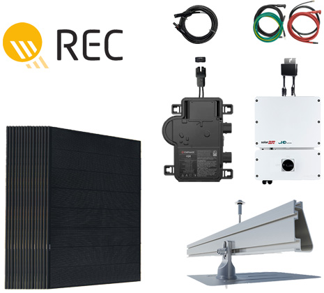 REC410AA Pure-R Solar System w/ Accessories