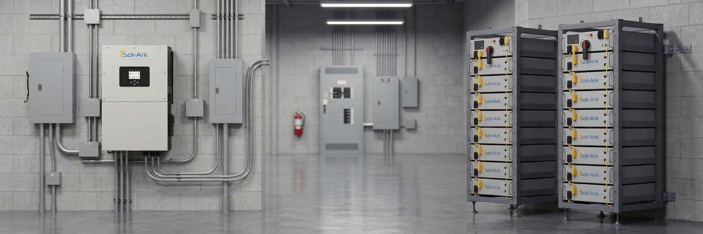 Commercial battery storage installation