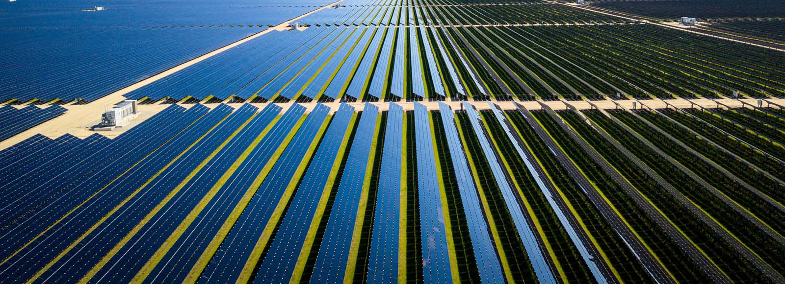 Solar panels in sunlight