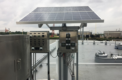 NEMA battery enclosure with electronics for a New York State water flow monitoring