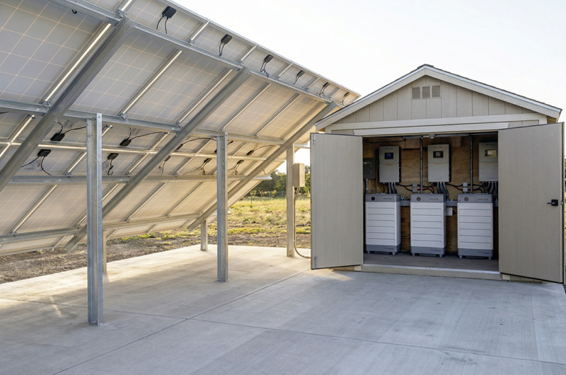 Residential ground mount solar installation
