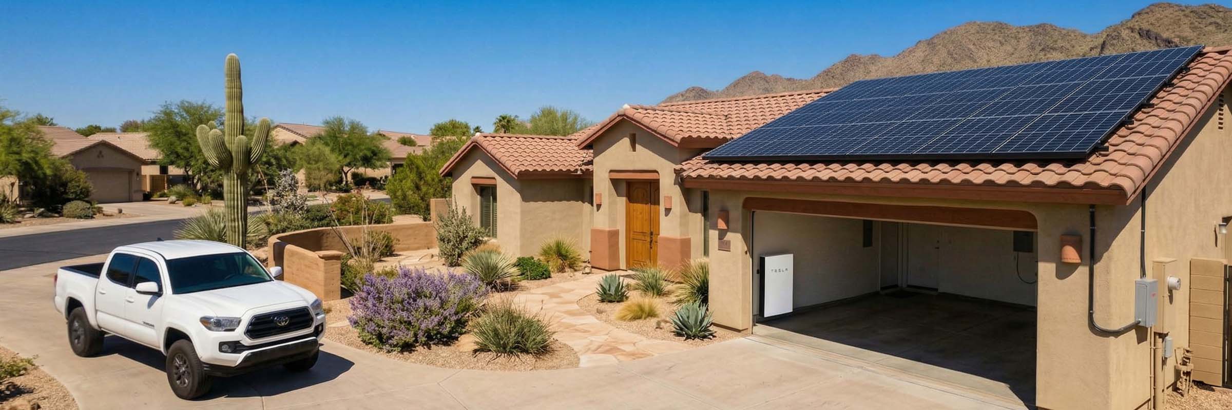 Residential roof mount solar installation