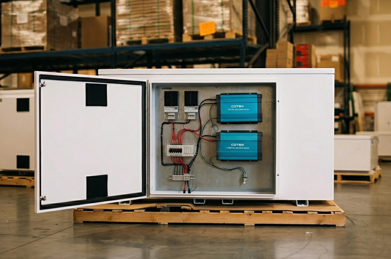 Outdoor solar battery enclosure