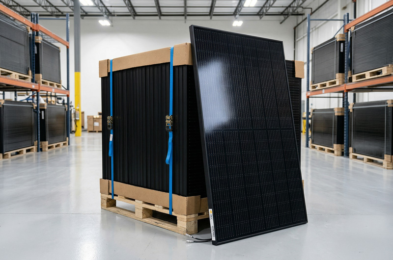 Wholesale solar panels on pallets